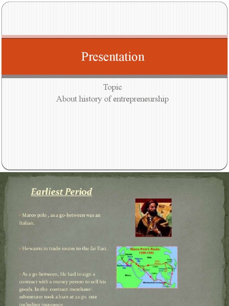 Content image for what year did entrepreneurship begin